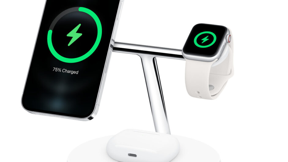 Belkin’s MagSafe charging stand- Can now fast charge the Apple Watch Series 7