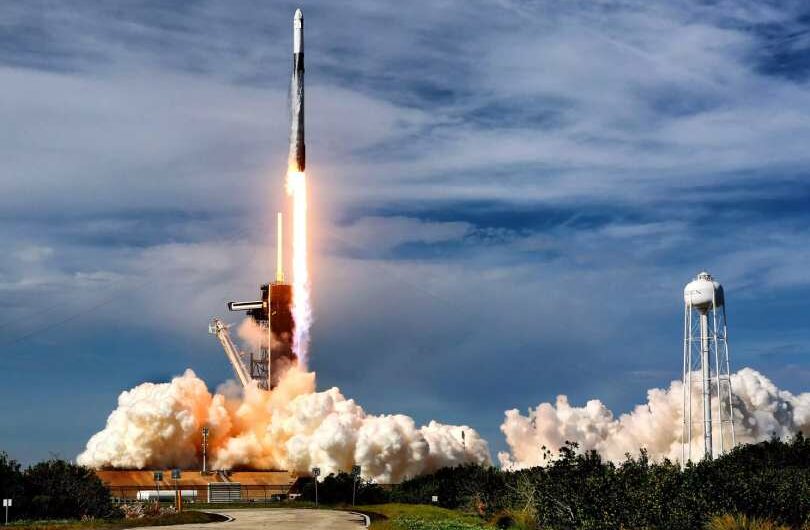 SpaceX dispatches 56 Starlink satellites, lands rocket adrift