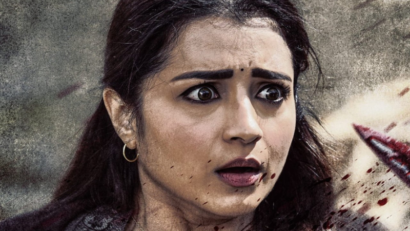 The stunning Trisha Krishnan appears bewildered in the latest poster for the film, just before the trailer is released