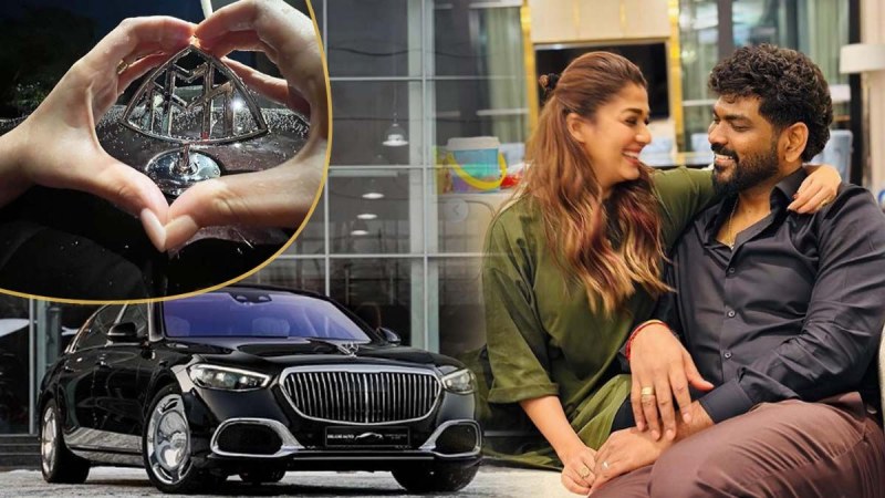 Here are videos and pictures of Vignesh Shivan gifting Nayanthara a Mercedes Maybach worth..