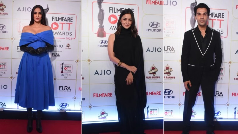 At the Filmfare OTT Awards, Alia Bhatt won the best actor award; Sonam Kapoor was glowing in a blue dress
