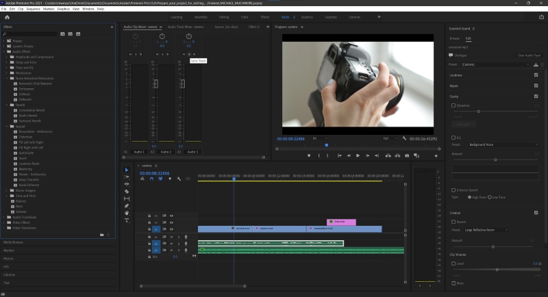 With the new version of Adobe Premiere Pro, audio editing has been simplified