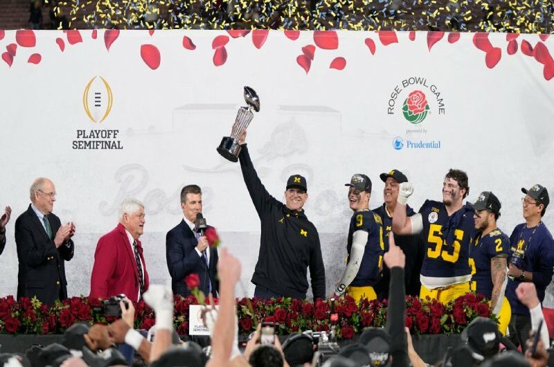 Michigan advances to the CFP championship game by defeating Alabama in overtime at the Rose Bowl