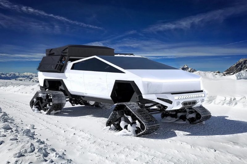 Tesla Cybertruck Gets An Extreme Snow Track Upgrade