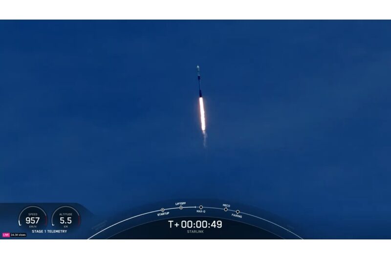 SpaceX Launches the Starlink Mission’s 50th Falcon 9 Rocket in 2024
